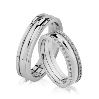 Verighete Aur Diamonds Clear